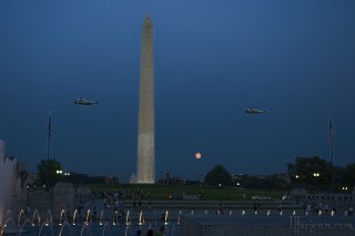 Monument, Moon, and Marines Monument, Moon, and Marines